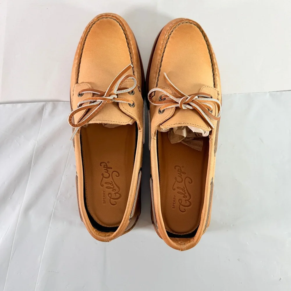 Sperry Gold Cup Authentic Original Burnished Tan Boat Shoes Men's Size 11.5 M